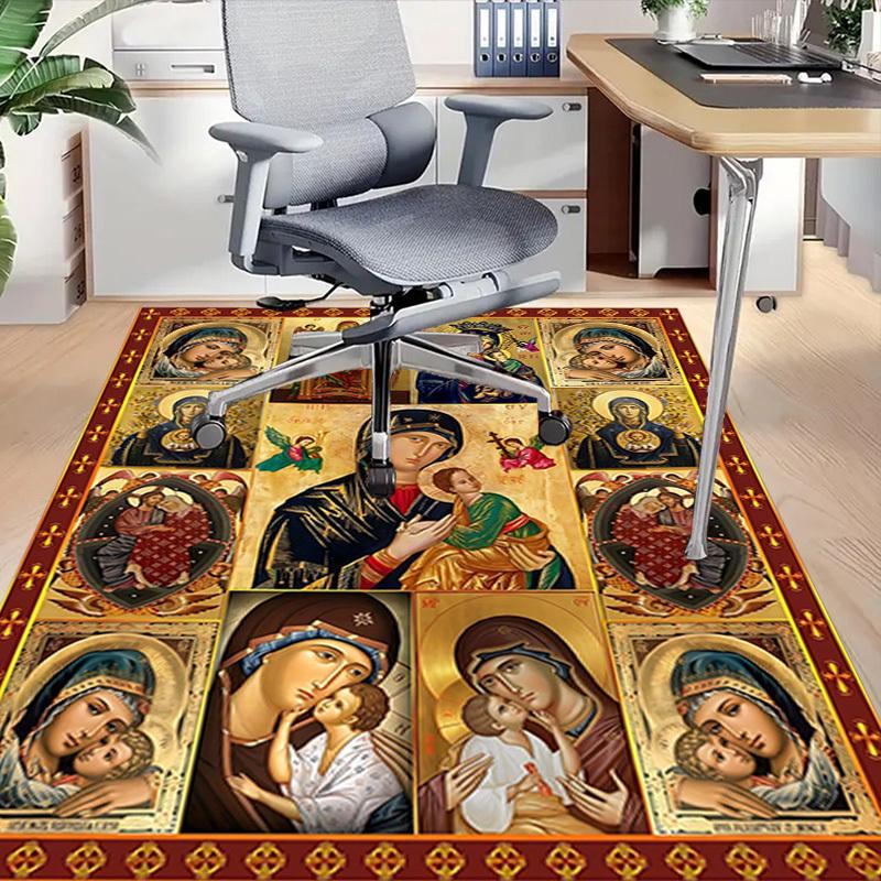 1PC Orthodox icons Extra Large Non-Slip Floor carpet, Office, family, bedroom, Studio - Large Area RugJ0400