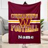 Commanders Football Team Personalized Text Blanket Gift Customizable Blanket Soft Warm Cozy Perfect for Nap Home Decor Seaside Living Room