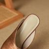 Fashion Women's New Spring and Summer Square Head Leather Retro Cow Leather Large Size Simple and Comfortable Baotou Muller Slippers