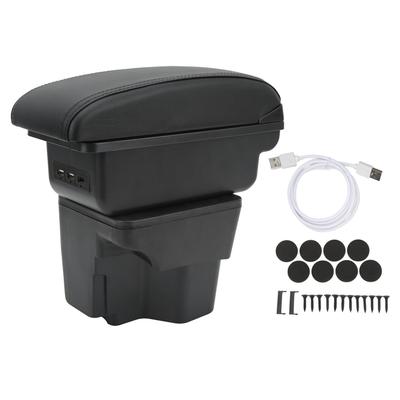 Car Armrest Box Center Console Storage Box with USB Charging Port Cup Holder Interior Organizer Box Repalcement for Kia