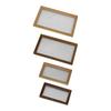 Dollhouse Miniature Acrylic Tray Miniature Wooden Board Mini Dessert Bread Cake Tray for Gift