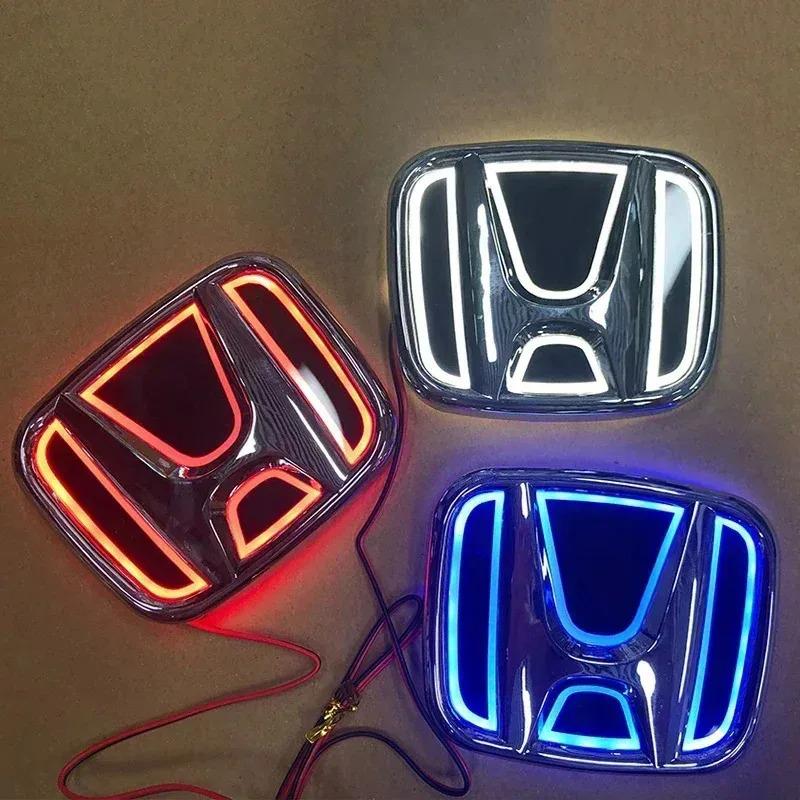 5D Car Rear LED Emblem Light Badge Sticker for Honda Logo Fit Civic Accord Odyssey Pilot CRV XRV City Auto Decals Accessories ajk256