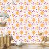 Wallpaper Little Foxes with Flowers for Living Room and Bedroom 50x1000
