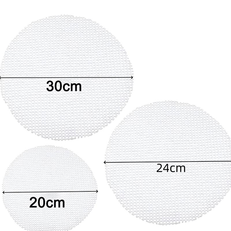 5pc Non-Stick Round Steamers Mat Silicone Steamer Mesh Pad Bun Mantou Dim Sum Paper Restaurant Steamers Mat Cooking Kitchen Tool