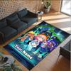 Personalized Crystal Velvet Carpet Custom Name Text,Splatoon Anti Slip Area Rug For Home Decoration