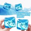 Blue Ice Cube Stress Ball - Squishy Fidget Toy for Anxiety Relief, Sensory Snowflake, ADHD Autism, Party Favors Kids Adults
