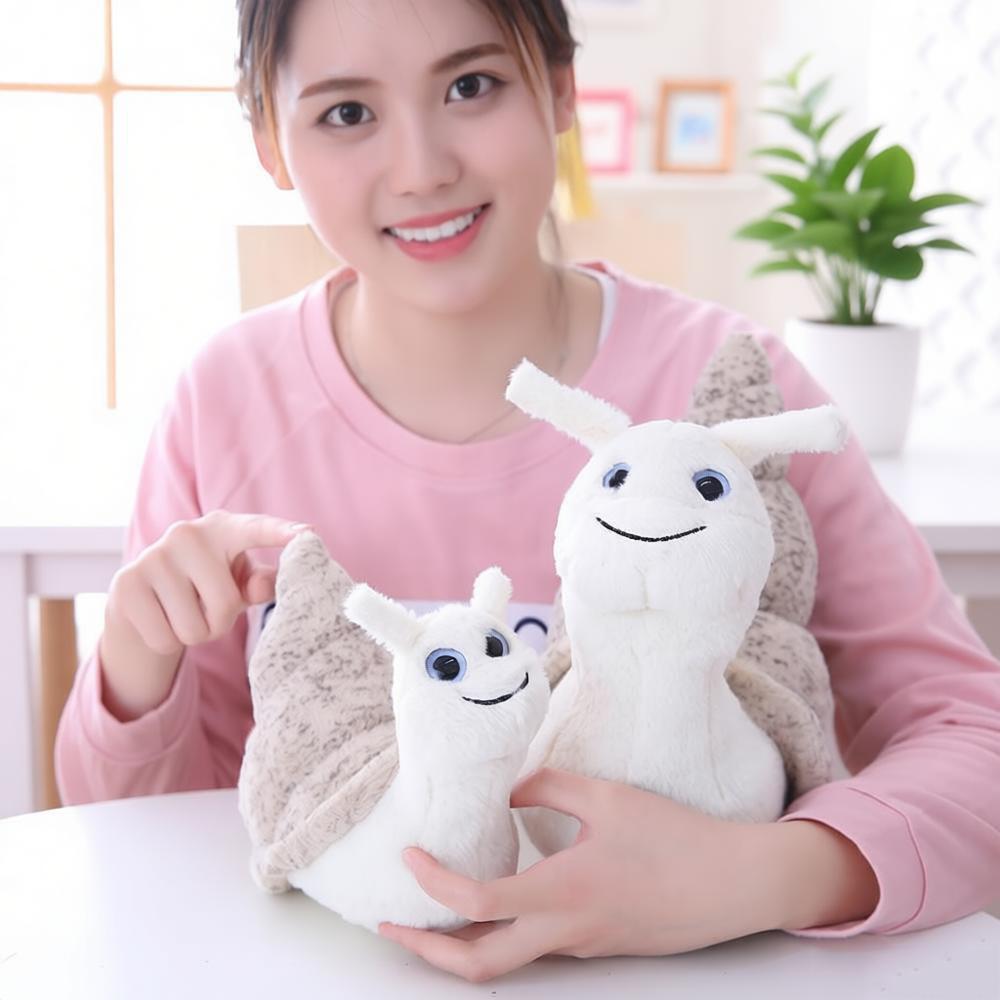 New Snail Plush Toy White Conch Shell Doll Cute Snail Stuffed Toy Soft Conch Seashell Marine Animal Pillow Birthday Gifts