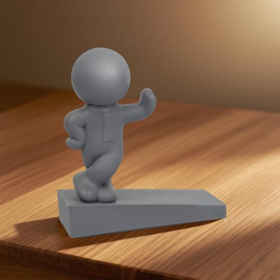 Cartoon Man Door Stopper Wedge Wall Protector Anti-slip Windproof No Drilling Anti-collision Carpet Tile Concrete Wooden Floor Doorstop