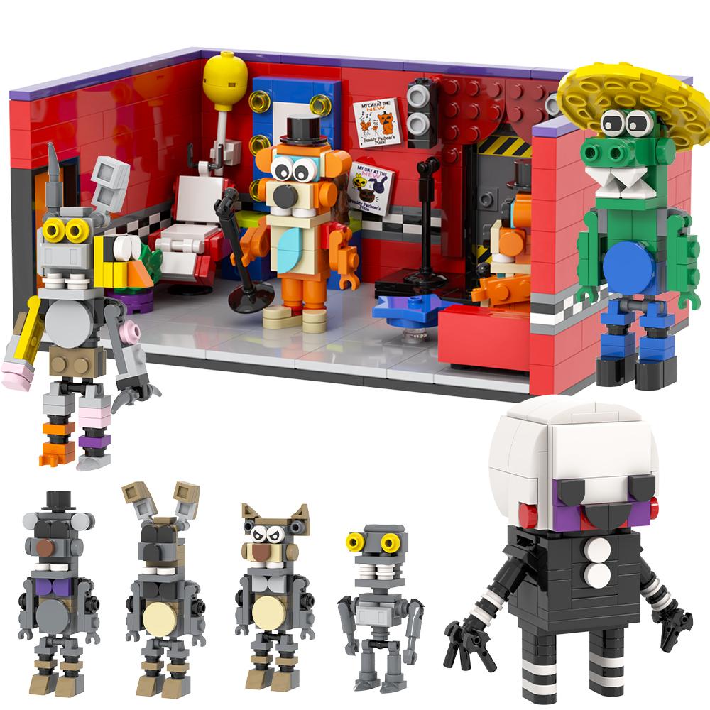 Spiel Bär Nacht Figur Monster Stein Raum Musik Bühne Szene Katze Drache Baustein Spielzeug Geburtstag Kreative Geschenke Für Erwachsene Kinder