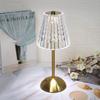 Adjustable LED Crystal Desk Lamp, Touch Control, Tri Color Adjustment, with USB Charging for Home Decoration and Night Lighting