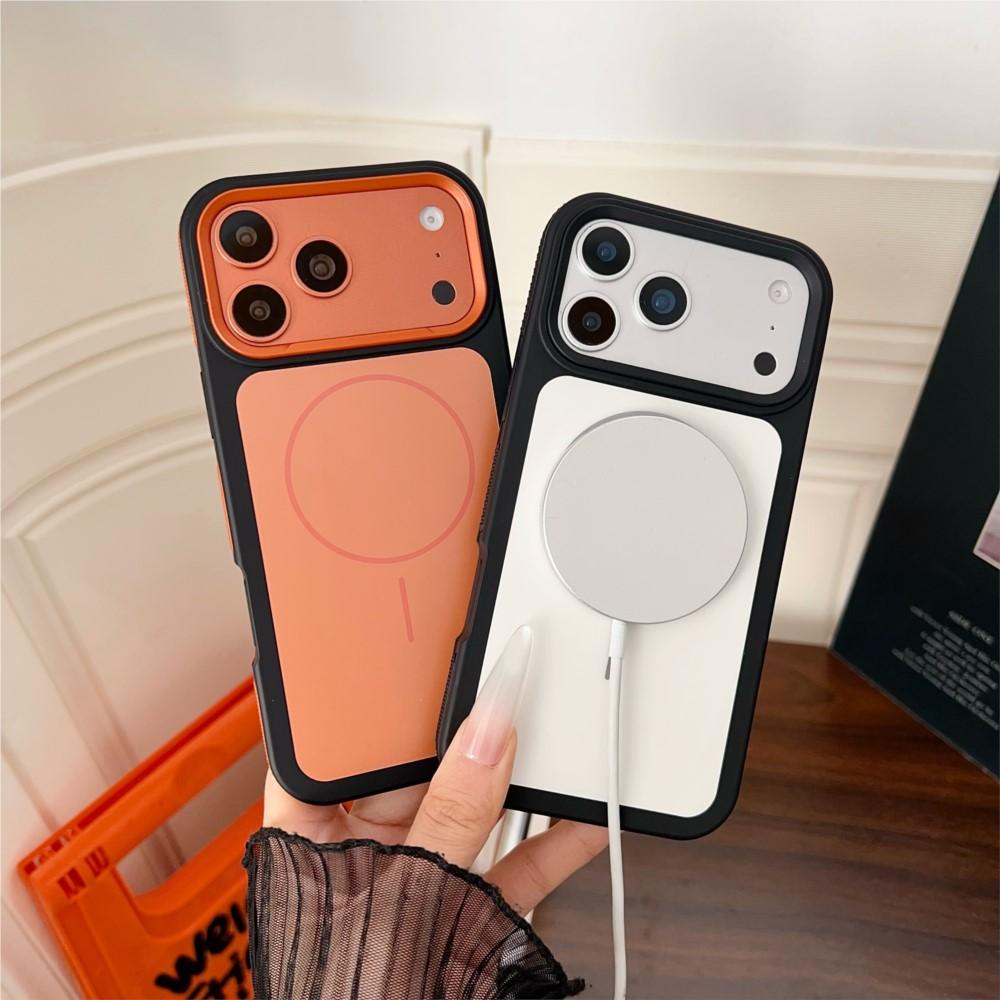 Contrast color Armor Magnetic Case for For Iphone 17 Air 16 15 14 13 12 11 Pro Max Plus 16E For Wireless Charge Cover