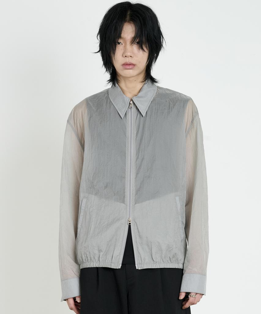 DUSTYWHITE Gray Haze Zip-Up Shirt