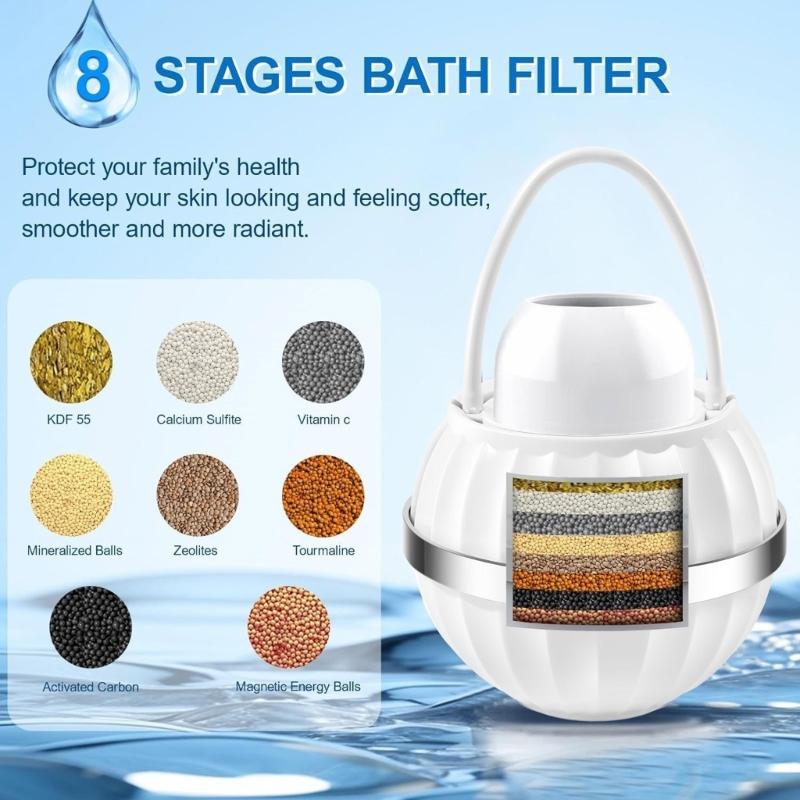 Portable Shower Tub Filter Plastic Bathtub Water Filter Efficient Hanging Tub Faucet Filter for Shower, Bathtub Faucet