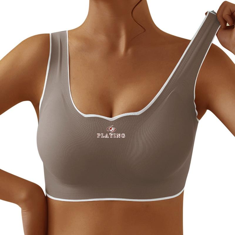 Women Sleeping Bra Comfortable Gathered Bra Lace Sports Vest No Steel Ring Large Size Underwear
