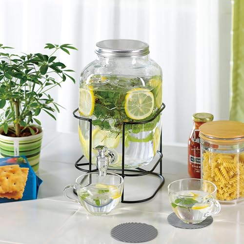 Captain Stag UW-2012 Glass Jug Tank Drink Server, 4L with Stand