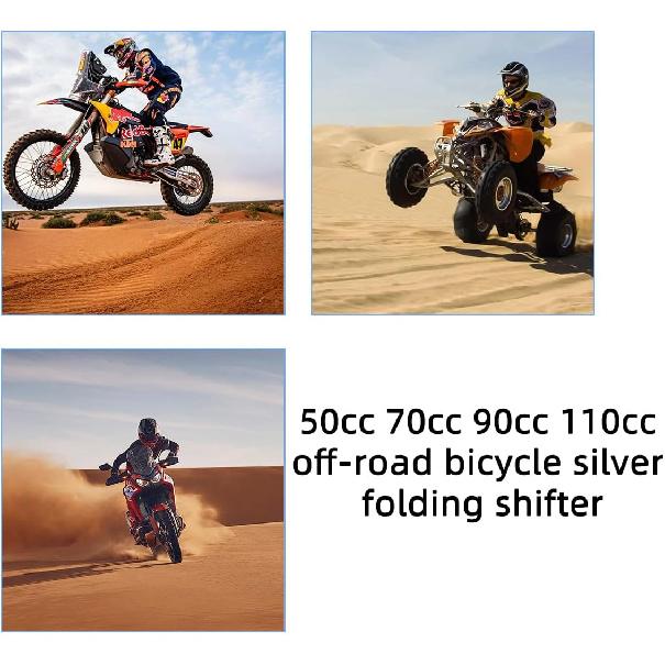 Motorcycle Folding Gear Shifter Shift Lever, Foldable Motorbike Pedal Shifter Replacement Accessories With Tank Cap Vent Hose Tube, Fit For 50Cc 70Cc