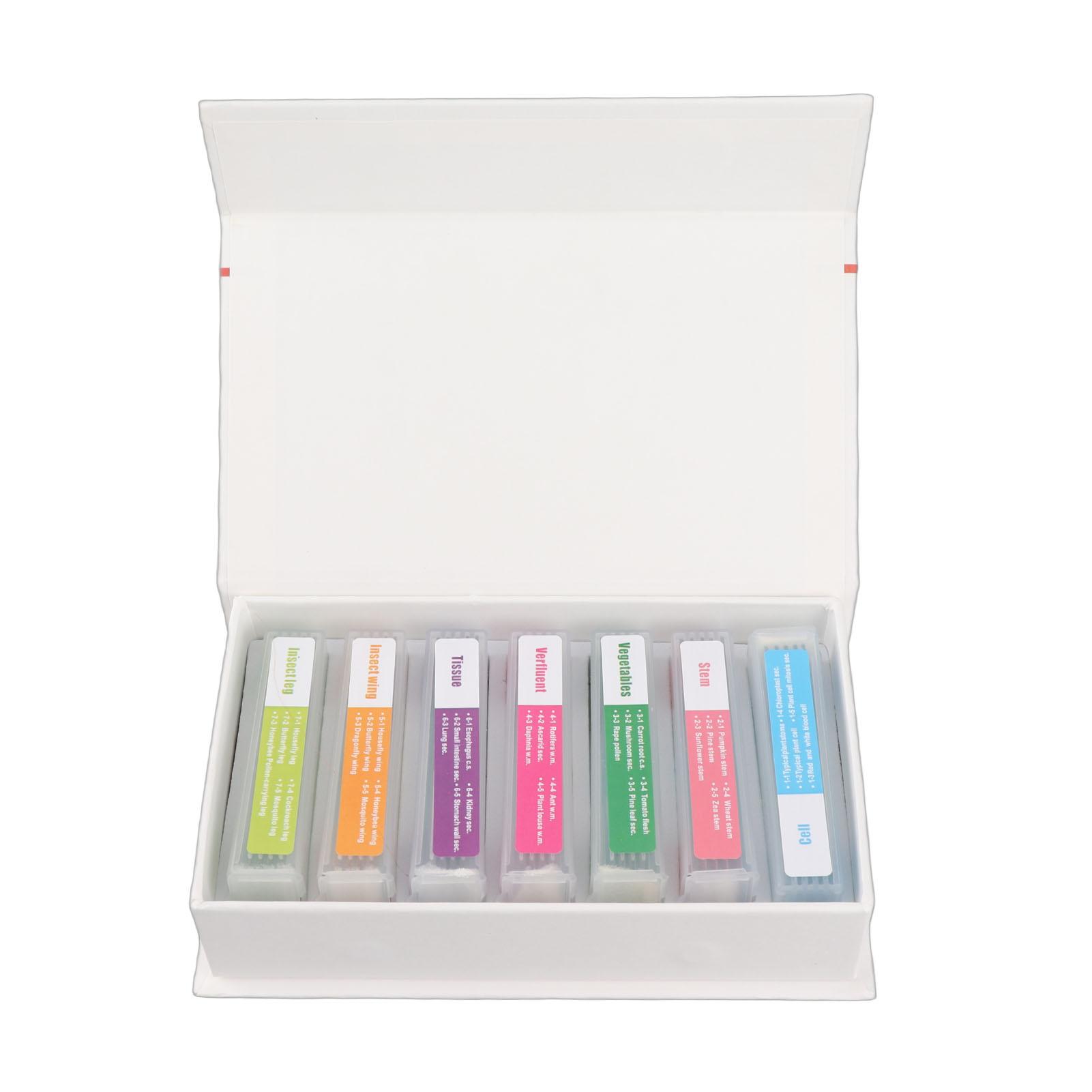 Painter Unisex Kids 35Pcs Biology Glass Prepared Microscope Slides Lab Specimens Set