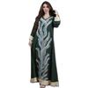 AB330 Sequin Embroidered Abaya: Elegant Middle Eastern Women's Home Leisure Wear