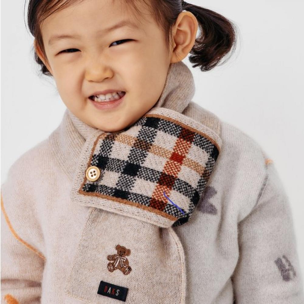 Daks Brown Cashmere100  Reversible Muffler Dbmu3f973w2 Single option