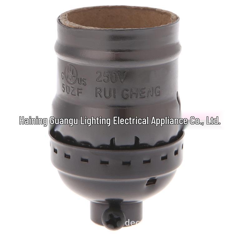 Pearl Black Vintage E26/E27 Aluminum Edison Pendant Lampholder for DIY Light Fixtures