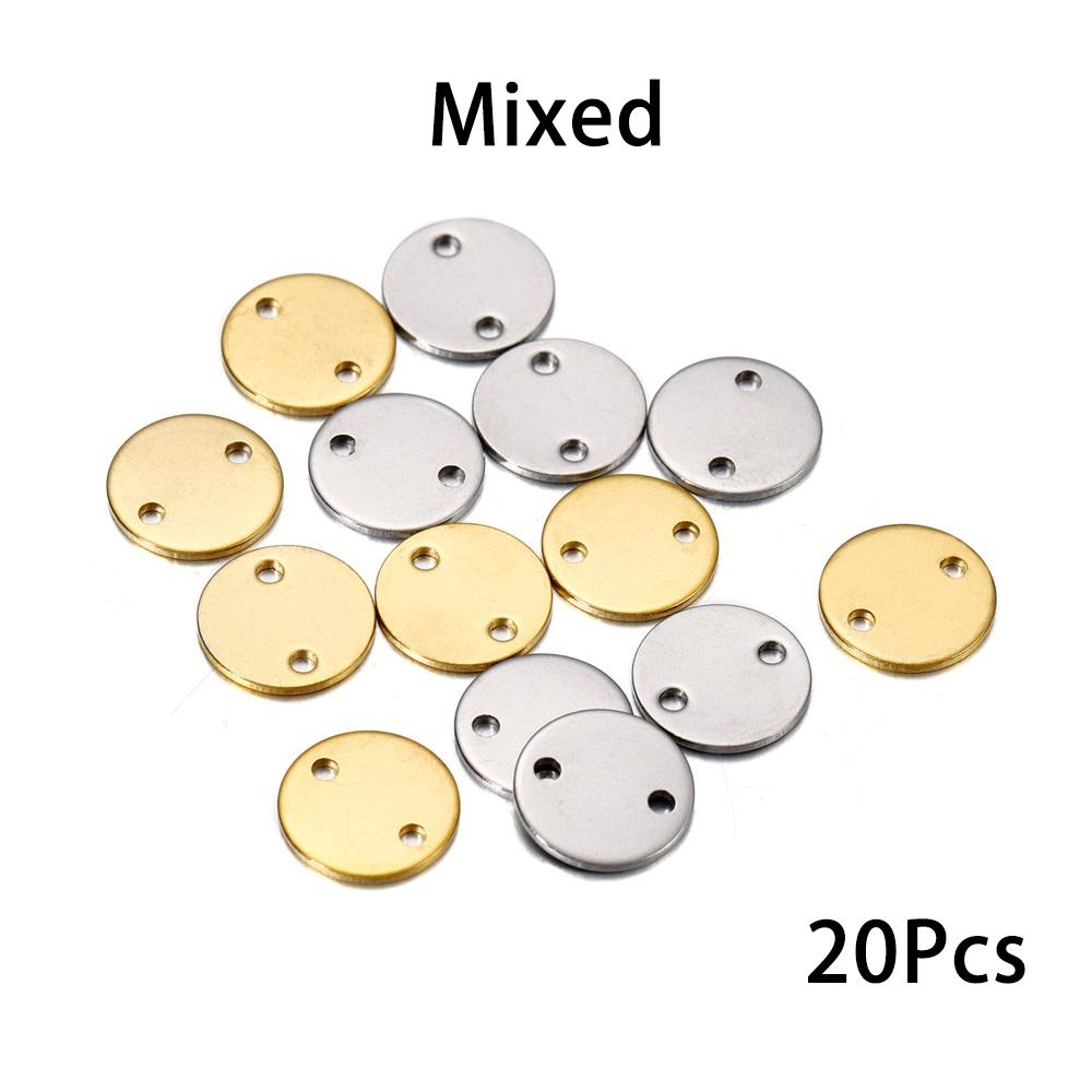 20-50pcs/lot Stainless Steel Square Pendants Charms Handmake For DIY Bracelet Necklace Jewelry Making Supplies Accessories
