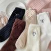 Women's Mink Fleece Heart-shaped Mid-calf Socks, Winter Fleece Thickened Warm Socks, Home Floor Socks