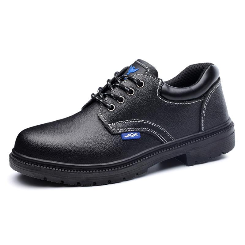 

Men s Safety Shoes Steel Toe Anti Slip Working Shoes Faux Cowhide Waterproof Safety Footwear with Protection Anti Piercing 46 чёрный