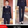 Elegant Women's Autumn/Winter Suit Set for Hotel Receptionist and Beauty Salon Workwear