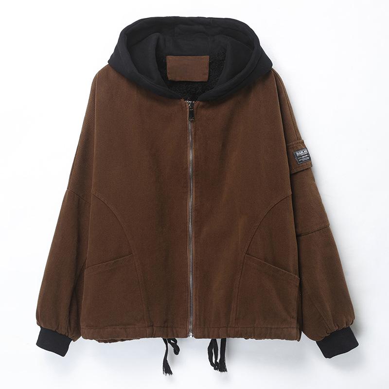 Women's Plus Size Fleece-Lined Jacket - 2024 Autumn/Winter Trend, Thick, Warm, and Stylish for Mature Fashion.