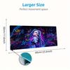 Neon Dreamscape Large Size Mouse Pad Large Gaming Table Cushion Nonslip Laptop Tablet Big Mousepad Xxl Mat Mini Pc Playmat With Lock Edge