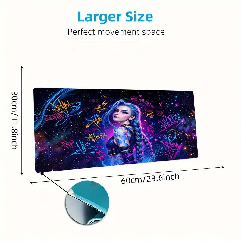 Neon Dreamscape Large Size Mouse Pad Large Gaming Table Cushion Nonslip Laptop Tablet Big Mousepad Xxl Mat Mini Pc Playmat With Lock Edge