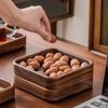 Natural Wooden Fruit Tray Japanese Style Dried Fruits Plates Stackable Tray  Restaurant