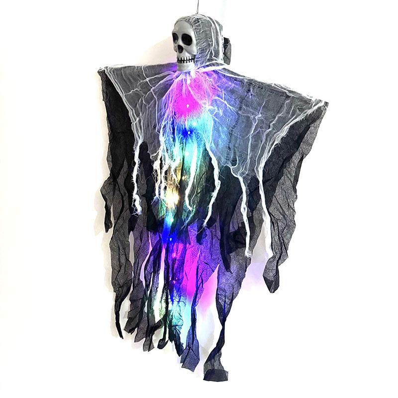 Halloween Party Glowing Hanging Skeleton Ghost Ornament Horror Props Haunted House Decorations