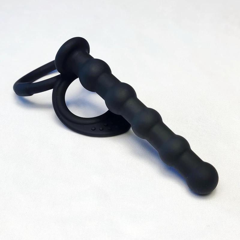 Double Penetration Dildo Vibrator Sex Toys For Couples Anal Beads Butt Plug G Spot Massager For Men Adults 18+