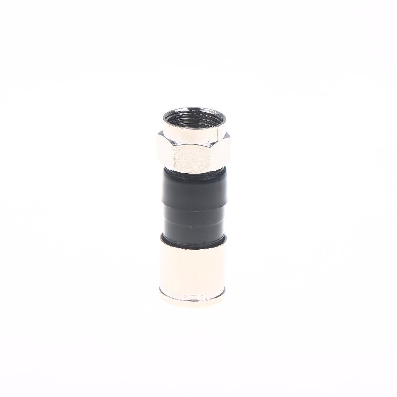 5/10/20Pcs Waterproof Straight Antenna Cable Adapters Rg6 F-Type Coaxial Compression Connectors For Satellite & Cable Tv