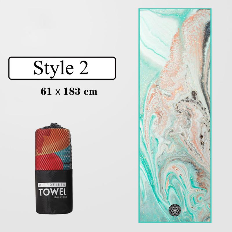 Yoga AusbreittuchSchweißabsorbierend und SchnelltrocknendRutschfestes Mikrofaser-Yoga-TuchBedrucktes Yoga-Ausbreittuch