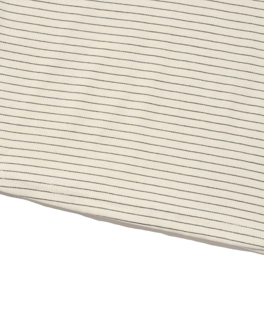 CARGOBROS FOR WOMAN French Ringer Stripe Short Sleeve T-Shirt (Beige)