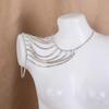 Luxurious Rhinestone Bridal Shoulder and Collarbone Chain Necklace Accessory