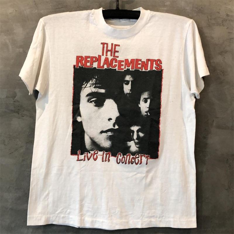The Replacements Band European and American High Street Vintage Short Sleeve Men's and Women's Cotton Texture T-shirt Trend