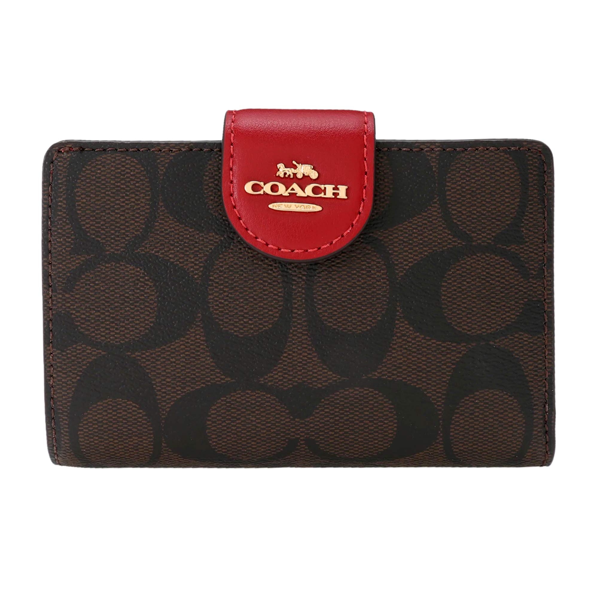 

Outlet OUTLET Двойной кошелек C0082 IMRVQ Signature Canvas Коричневый [Coach] Коричневый/Красный Красный/Золотой [Товар]