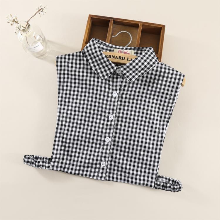 

Винтажный принт Ложный воротник Женские съемные воротники Ложный воротник Галстук для рубашки Клетка Женский Деним Съемный манишка Блузка Рубашка Женская