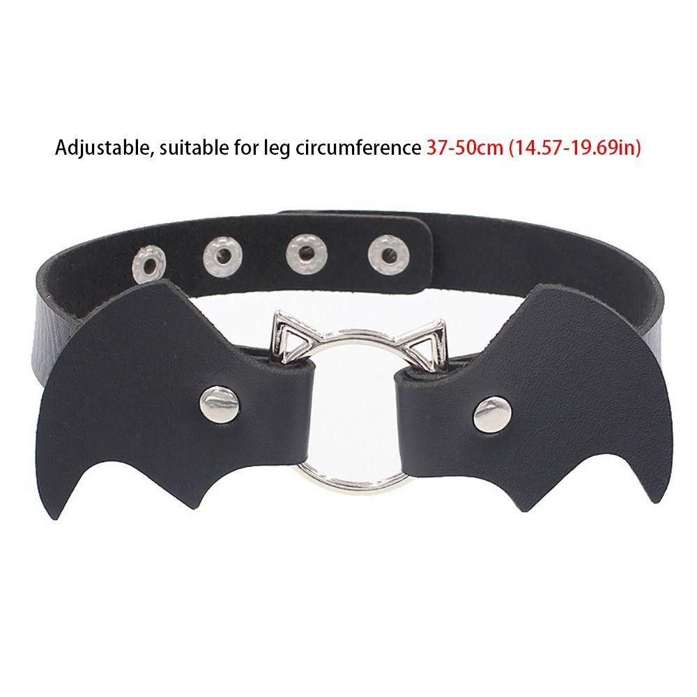 1Pcs Black Heart Leg Garter Belt Elastic Straps Thigh Harness Stockings Punk Gothic Accessories