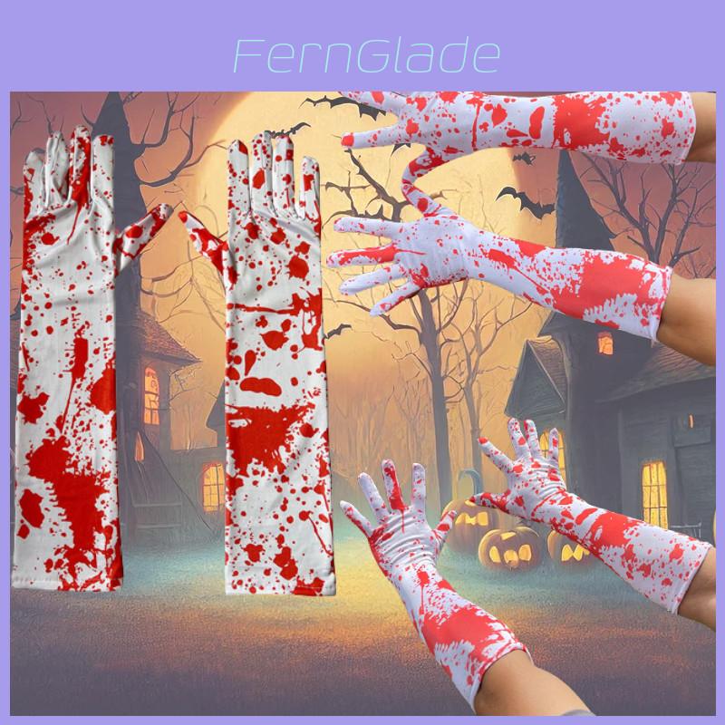 Red Bloodstained Gloves For Cosplay Halloween Costume Party Props