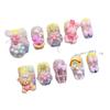 Little Bear Paradise Cartoon Macaron Color Handmade Exquisite Wearable Nail Art