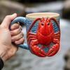 325ml Hrnek na kávu s 3D mořskými živočichy Ručně vyráběný pryskyřičný hrnek se skulpturou velryby/delfína/žraloka/želvy Nádobí s mořskou tématikou pro milovníka moře jako dárek