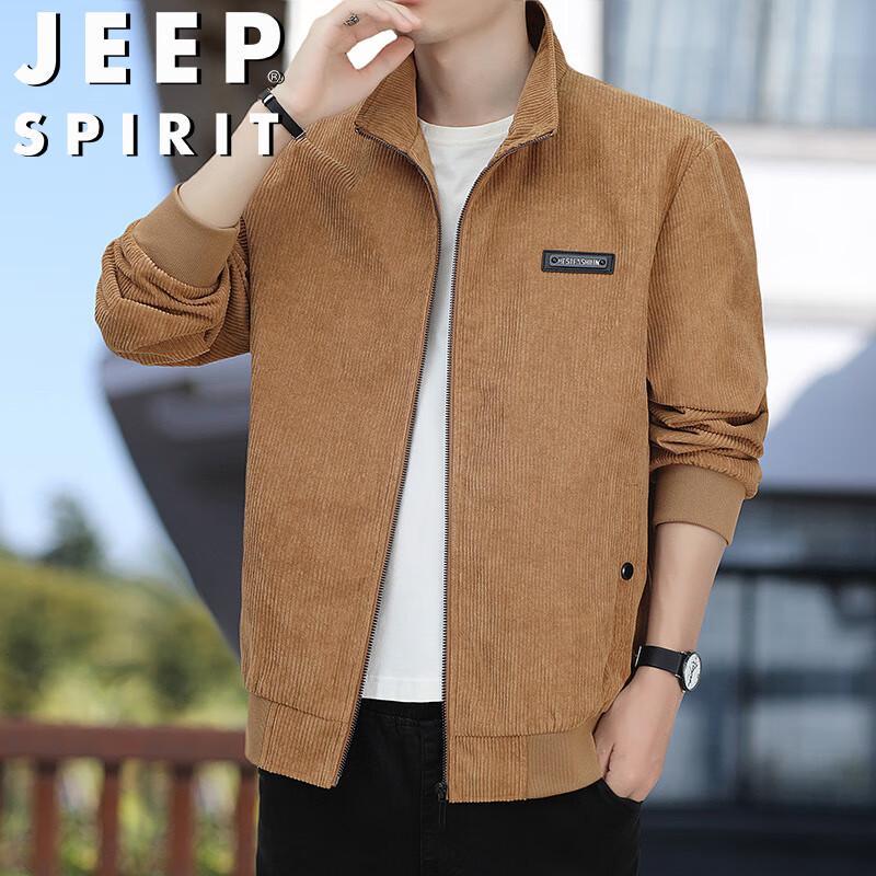 

JEEP SPIRIT Men s Loose Fit Corduroy Stand Collar Jacket 5XL