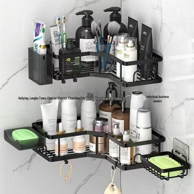 Étagère Murale et Porte-Rangement de Salle de Bain en Fer Forgé