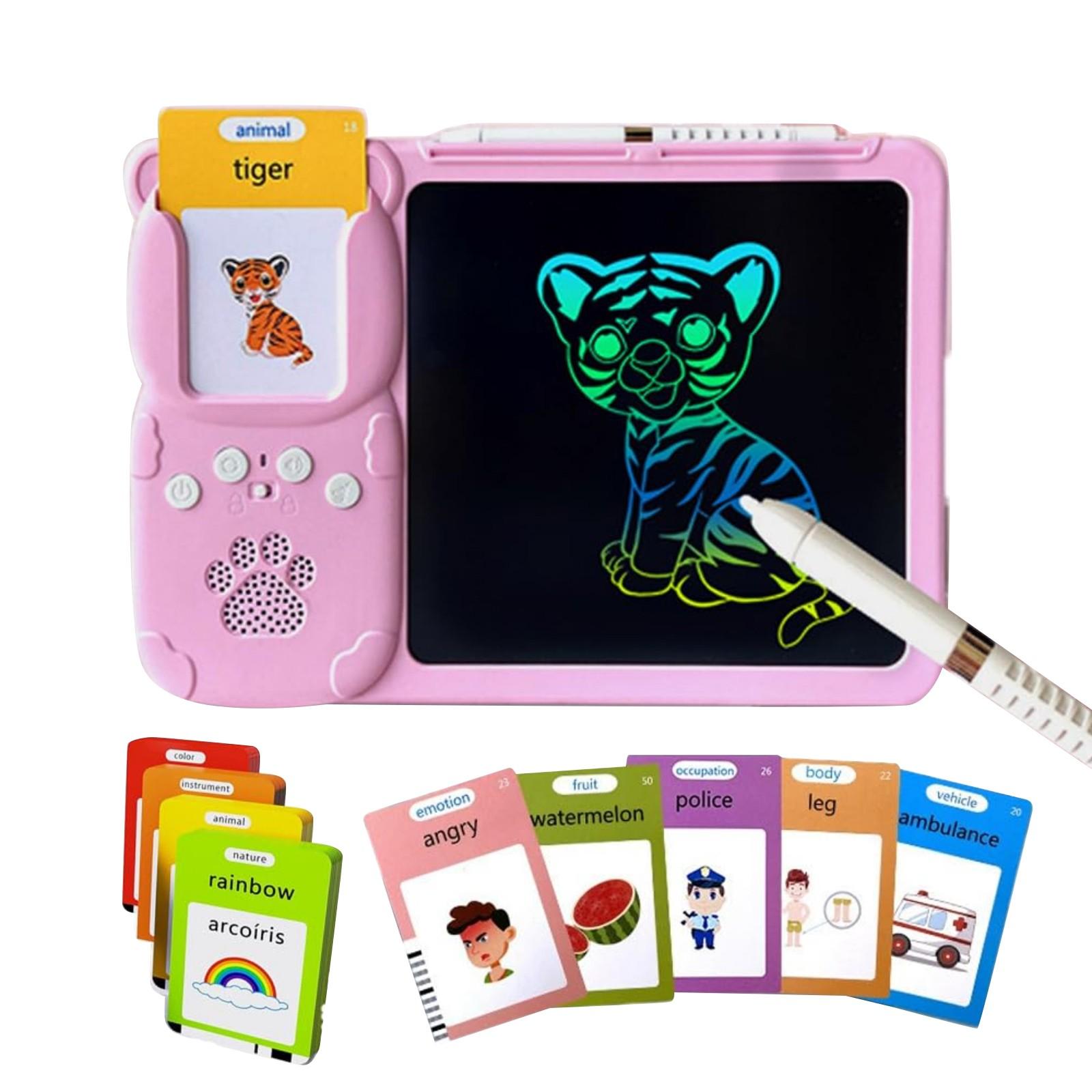 

Доска для письма карточной машины, многофункциональная ЖК-карточная машина для раннего образования детей, устные карточки для английского языка One Size