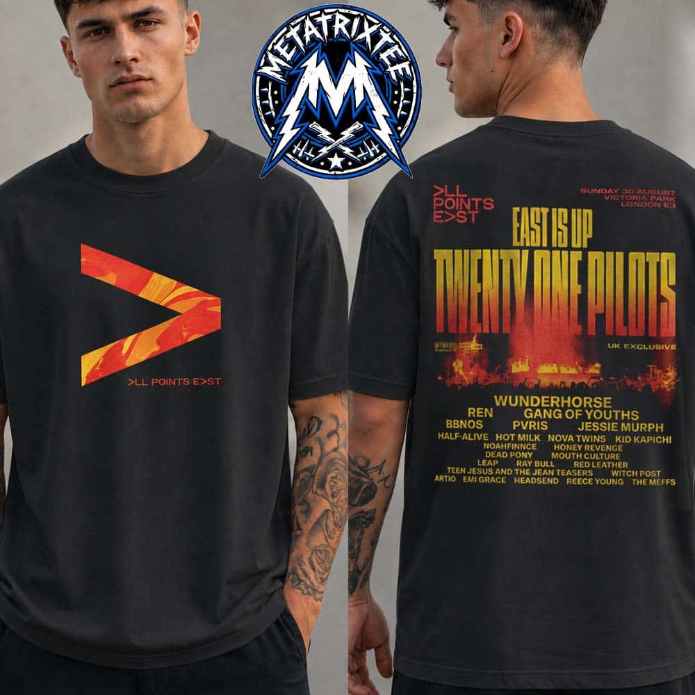 All Points East Festival 2026 Twenty One Pilots Merch Tee Victoria Park East London Aug 21–30 Black T-Shirt