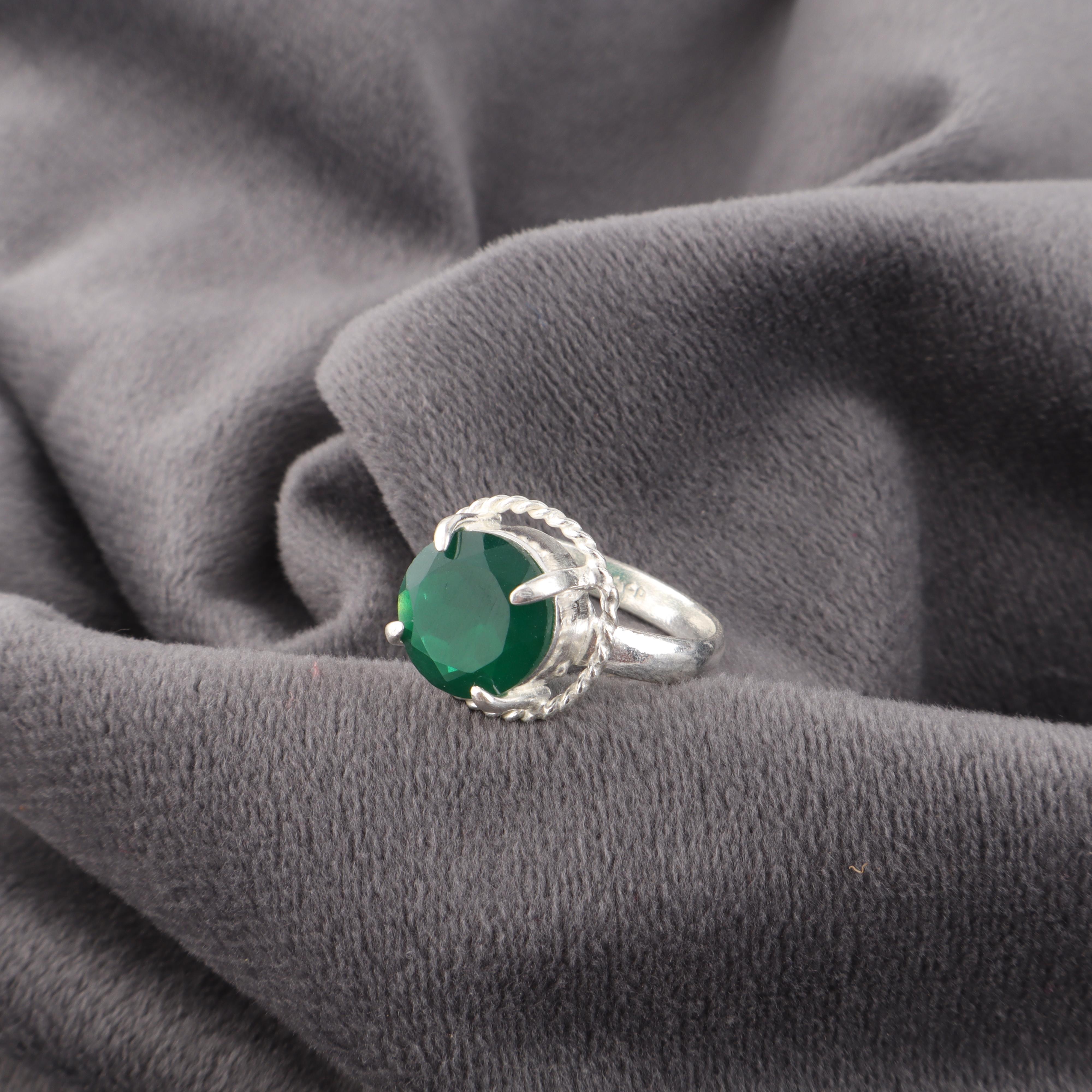 

Украшения из драгоценного камня Зеленый Оникс, Кольцо из стерлингового серебра 925 пробы, Кольцо из серебра ручной работы, Красивые серебряные украшения для свадебного подарка 12 зелёный